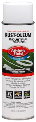 Rust-Oleum Industrial Choice Af1600 Athletic Field Striping Paint, White, 17 oz., 12/Pack (206043)
