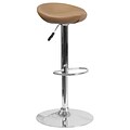 Contemporary Cappuccino Vinyl Adjustable Height Barstool with Chrome Base [DS-8001-CAP-GG]