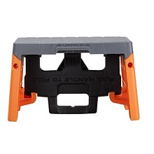 COSCO 1 Step Molded Folding Step Stool, Black, Orange, and Gray (11903BGO1E)