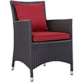 Convene 4 Piece Outdoor Patio Dining Set in Espresso Red (889654055501)