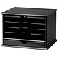 Victor Technology Midnight Collection 5-Compartment Wood File Organizer, Matte Black (4720-5)
