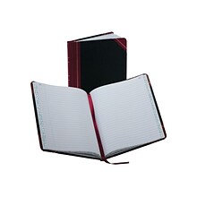 Boorum & Pease 38 Series Record Book, 7.63 x 9.63, Black/Red, 75 Sheets/Book (38-150-R)