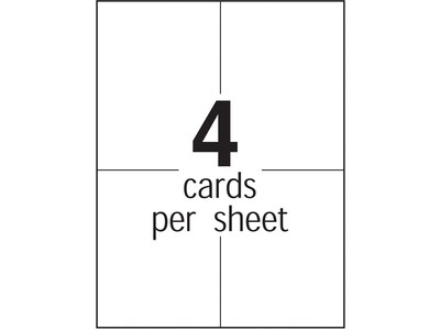 Avery Postcards, Glossy White, 4.25" x 5.5", Inkjet, 100/Pack (08383)