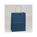 Shamrock Chimp Shopper 10.5H x 8W x 4.75D Paper Shopping Bags, Navy Blue, 250/Carton (S30460)