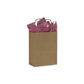 Bags & Bows 10.5H x 8.25W x 4.75D Shopping Bags, Kraft, 250/Carton (15-8)