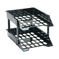 Deflect-O Supertray Front Loading Letter Tray, Black (63304)