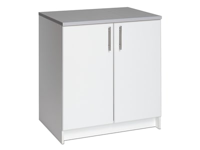 Prepac Elite 36 Composite Storage Cabinet with 1 Shelf, White (WEB-3236)