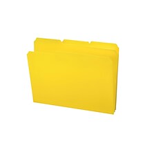 Smead Poly File Folders, 1/3-Cut Tab, Letter Size, Yellow, 24/Box (10504)