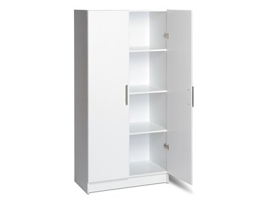 Prepac Elite 65 Composite Storage Cabinet with 3 Shelves, White (WES-3264)