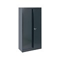 Tennsco Standard 72H Steel Storage Cabinet with 4 Shelves, Black (7218-BLK)