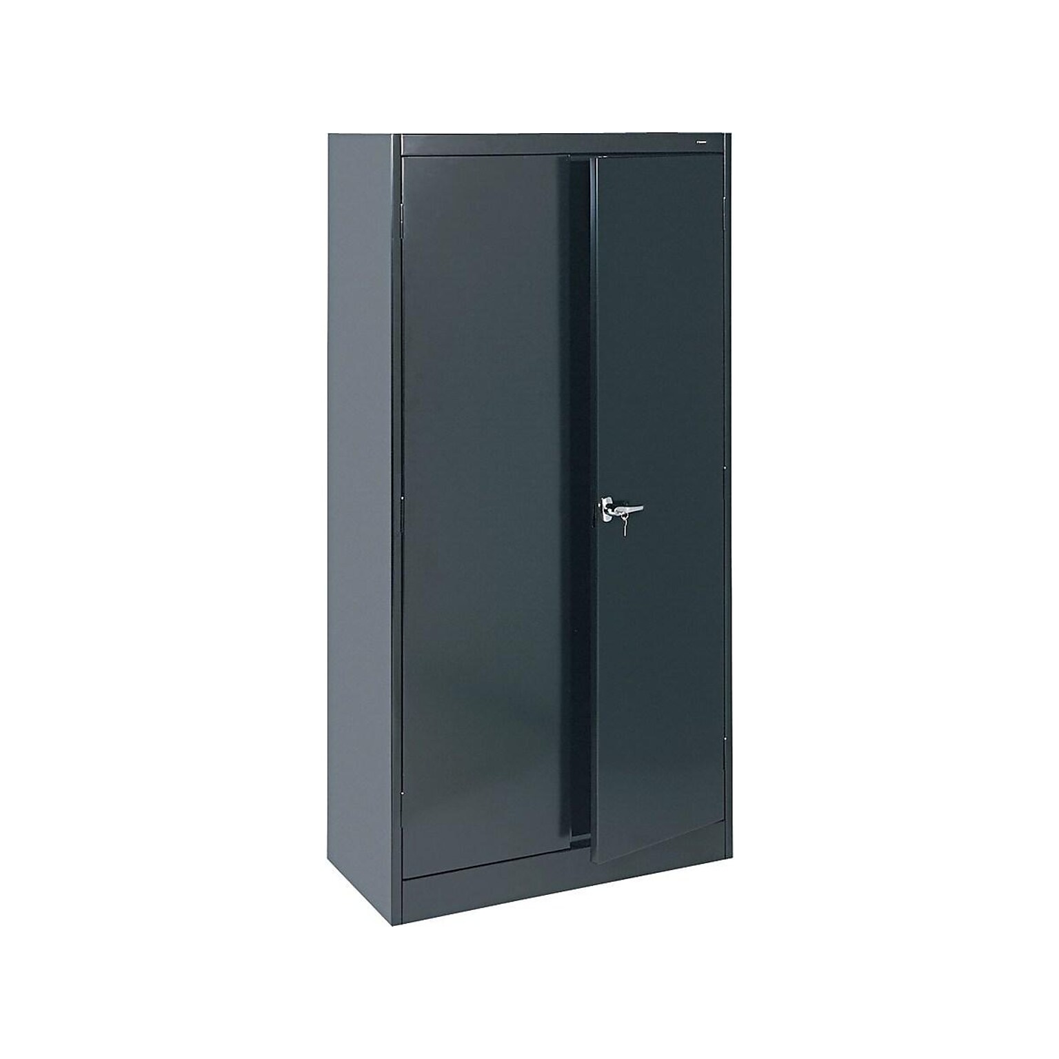Tennsco Standard 72H Steel Storage Cabinet with 4 Shelves, Black (7218-BLK)