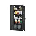 Tennsco Standard 72H Steel Storage Cabinet with 4 Shelves, Black (7218-BLK)