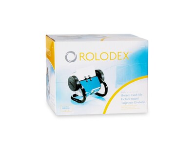 Rolodex Mini Rotary File, Black, 250 Card Capacity (66700)