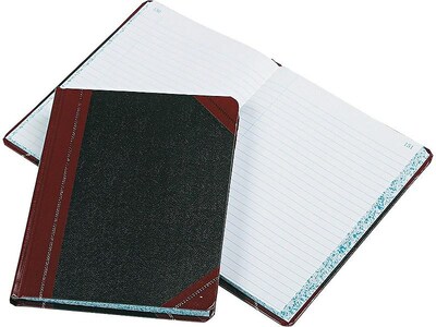 Boorum & Pease 38 Series Record Book, 7.63 x 9.63, Black/Red, 150 Sheets/Book (38-300-R)