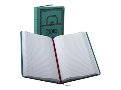 Boorum & Pease 66 Series Record Book, 7.63 x 12.13, Blue, 250 Sheets/Book (66-500-R)
