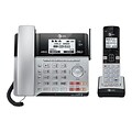 AT&T Connect to Cell 2-Line Cordless VOIP Phone with Digital Answering, Black/Silver (TL86103)