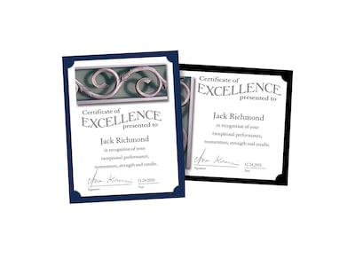 Southworth Certificate Holders, 8.5" x 11", Black, 10/Pack (PF18)