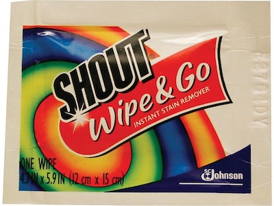 Shout Laundry Stain Remover Wipes, 80/Box (686661)