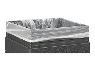 Safco Canmeleon Indoor/Outdoor Trash Cans w/Lid, Black High-Density Polyethylene/HDPE, 38 Gal. (9476BL)