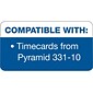 TOPS Time Cards for Pyramid 1000 Time Clock, 500/Box (TOP 1291)