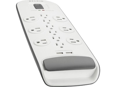 Belkin 12 Outlets Surge Protector, 6 Cord, White (BV112050-06)