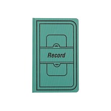 National Brand Canvas Tuff Series Record Book, 7.63 x 12.13, Green, 300 Sheets/Book (A66300R)