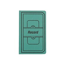 National Brand Canvas Tuff Series Record Book, 7.63 x 12.13, Green, 75 Sheets/Book (A66150R)