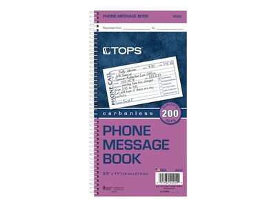 TOPS Message Pad, 5.5 x 11, White, 50 Sheets/Pad (4002)