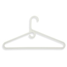 Honey-Can-Do Heavy-Duty Plastic Clothes Hangers, White, 18/Pack (HNG-01178)