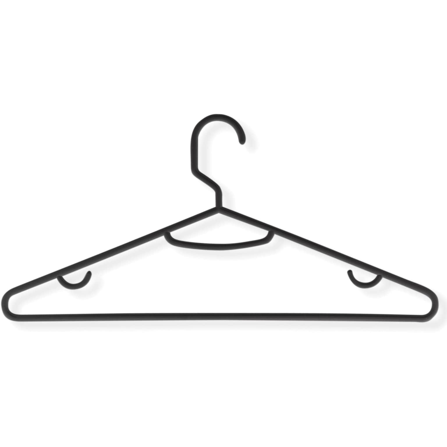 Honey-Can-Do Plastic Clothes Hangers, Black, 60/Pack (HNG-01520)