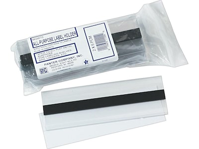 Panter Company Label Holders, 2 x 6, Clear, 10/Pack (PCM2)