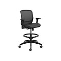 HON Quotient Mesh Back Fabric Drafting Stool, Black (HONQTSMY1ACU10)