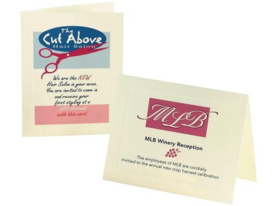 Avery Note Cards with Envelopes, Embossed Border, Matte Ivory, 4.25 x 5.5, Inkjet, 60/Pack (08317)