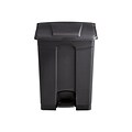 Safco Indoor Step Trash Can, Black Plastic, 17 Gal. (9922BL)
