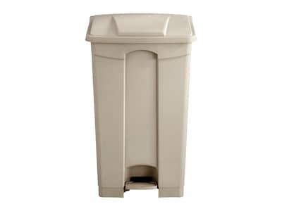 Safco Indoor Step Trash Can, Tan Plastic, 23 Gal. (9923TN)