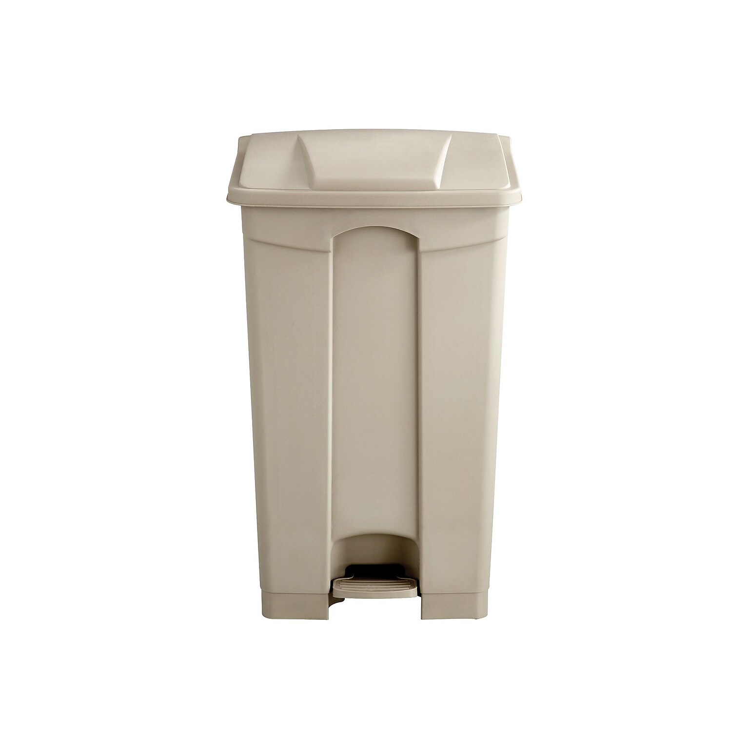 Safco Indoor Step Trash Can, Tan Plastic, 23 Gal. (9923TN)