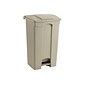 Safco Indoor Step Trash Can, Tan Plastic, 23 Gal. (9923TN)