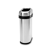 simplehuman Indoor Trash Can with Lid, Brushed Stainless Steel, 13 Gallon (CW1467)