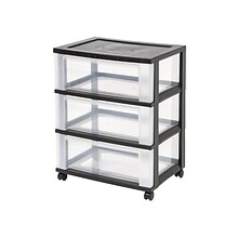 Iris® Wide Rolling Cart; 3-Drawer