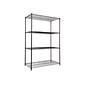 Alera Starter Kit 4-Shelf Metal Unit, 48"W, Black (ALESW504824BL)