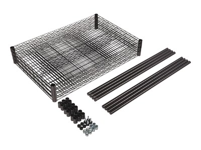 Alera Starter Kit 4-Shelf Metal Unit, 48"W, Black (ALESW504824BL)