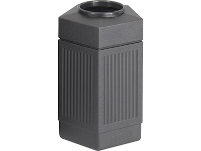 Safco Canmeleon Indoor/Outdoor Trash Can w/Lid, Black HDPE, 30 Gal. (9485BL)