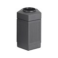 Safco Canmeleon Indoor/Outdoor Trash Can w/Lid, Black HDPE, 30 Gal. (9485BL)