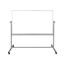 Luxor Steel Mobile Dry-Erase Whiteboard, Aluminum Frame, 40H x 72W (MB7240WW)