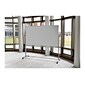 Luxor Steel Mobile Dry-Erase Whiteboard, Aluminum Frame, 40"H x 72"W (MB7240WW)