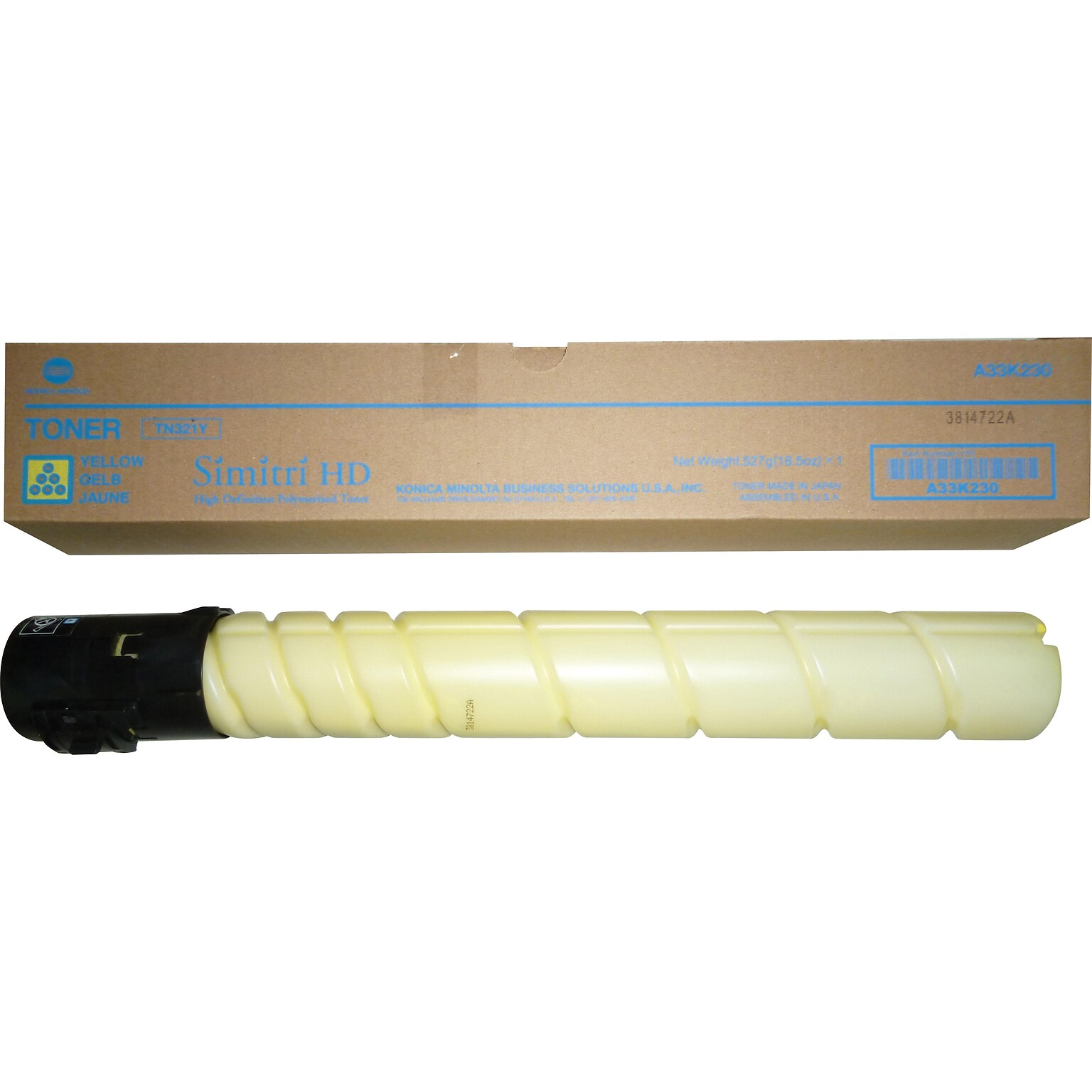Konica Minolta TN-321 Yellow Standard Yield Toner Cartridge (A33K230)