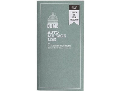 Dome Auto Mileage Log Record Book, 3.25 x 6.25, Gray (770)