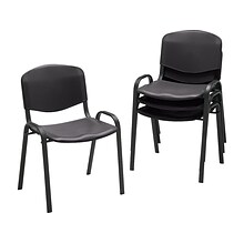 Safco Polypropylene Banquet/Reception Chairs, Black, 4/Pack (4185BLK)