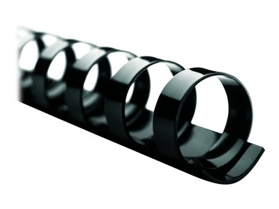 GBC CombBind 1/2 Plastic Binding Spine Comb, 85 Sheet Capacity, Black, 100/Box (4000068)