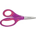 Fiskars Softgrip 5 Stainless Steel Kids Scissors, Pointed Tip, Assorted Colors (194230-1001)